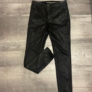 American eagle high rise leather jegging